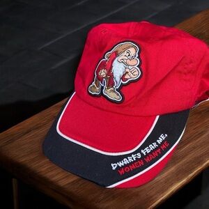 Vintage 90s Walt Disney World Embroidered Hat - Grumpy Comical Hat Snow White